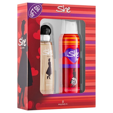 Hunca-shop-SHE-SHE Love Kadın Parfüm Seti 50 ml EDT + 150 ml Deodorant