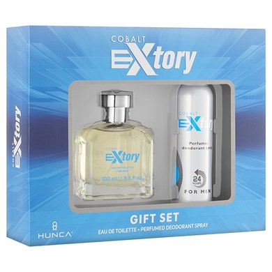Hunca-shop-EXTORY-EXTORY Cobalt Erkek Parfüm Seti 100 ml EDT + 150 ml Deodorant