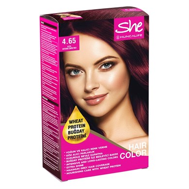 Hunca-shop-Hunca Lf-SHE Natural Color Saç Boyası 4.65 Kızıl